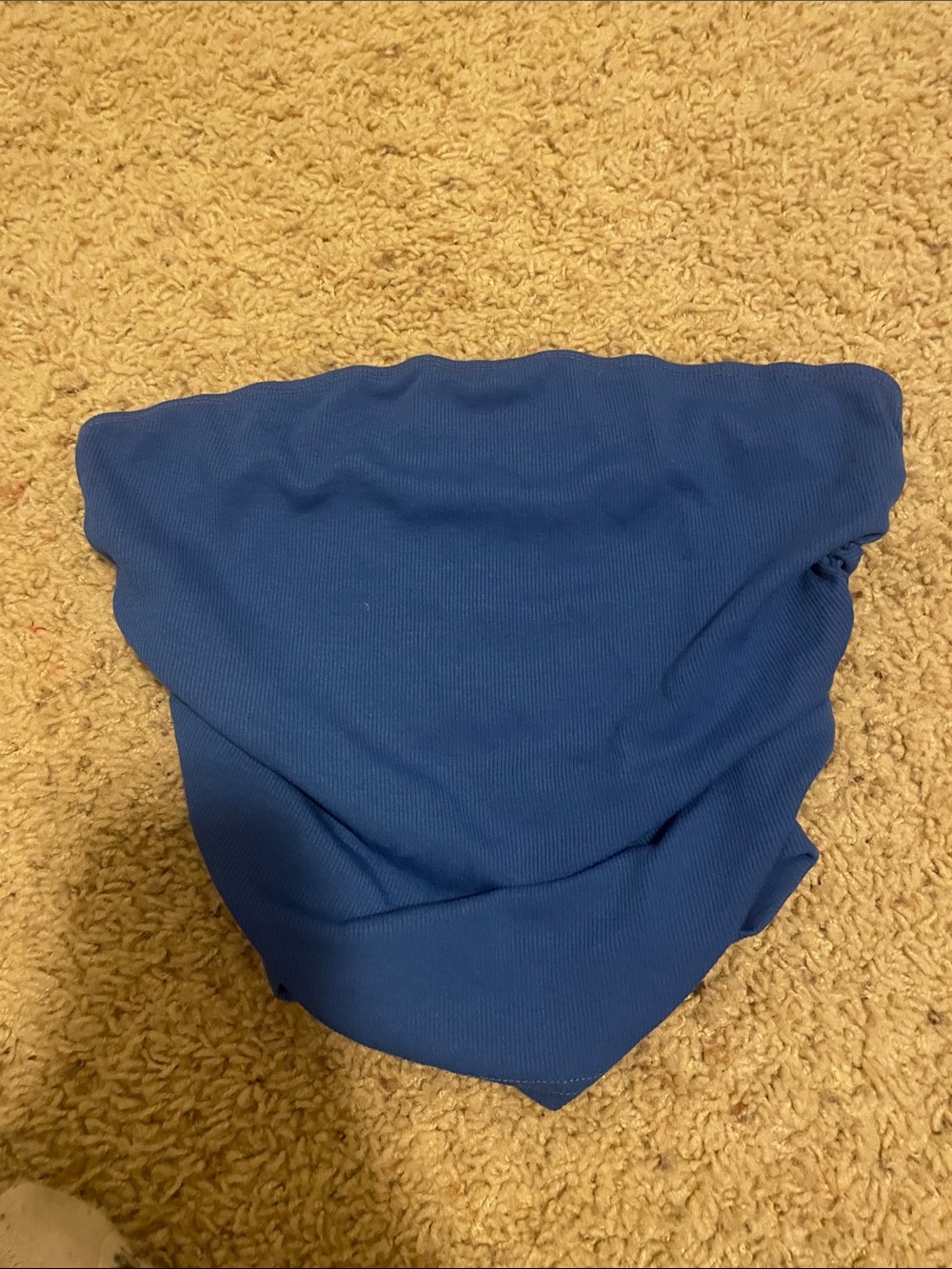 SHEIN Royal Blue Ribbed Bandeau Top